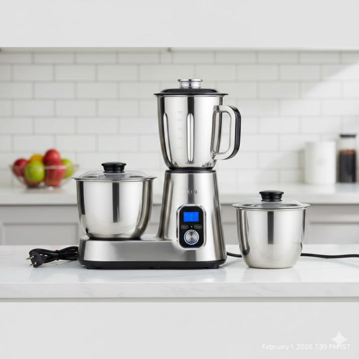 Preethi Eco Fresh Mixer grinder | 750 Watt Mixie | Made fresh, stays fresh | Food Sense Technology| Grinding+ Storage jar | MG-282 (Blue)